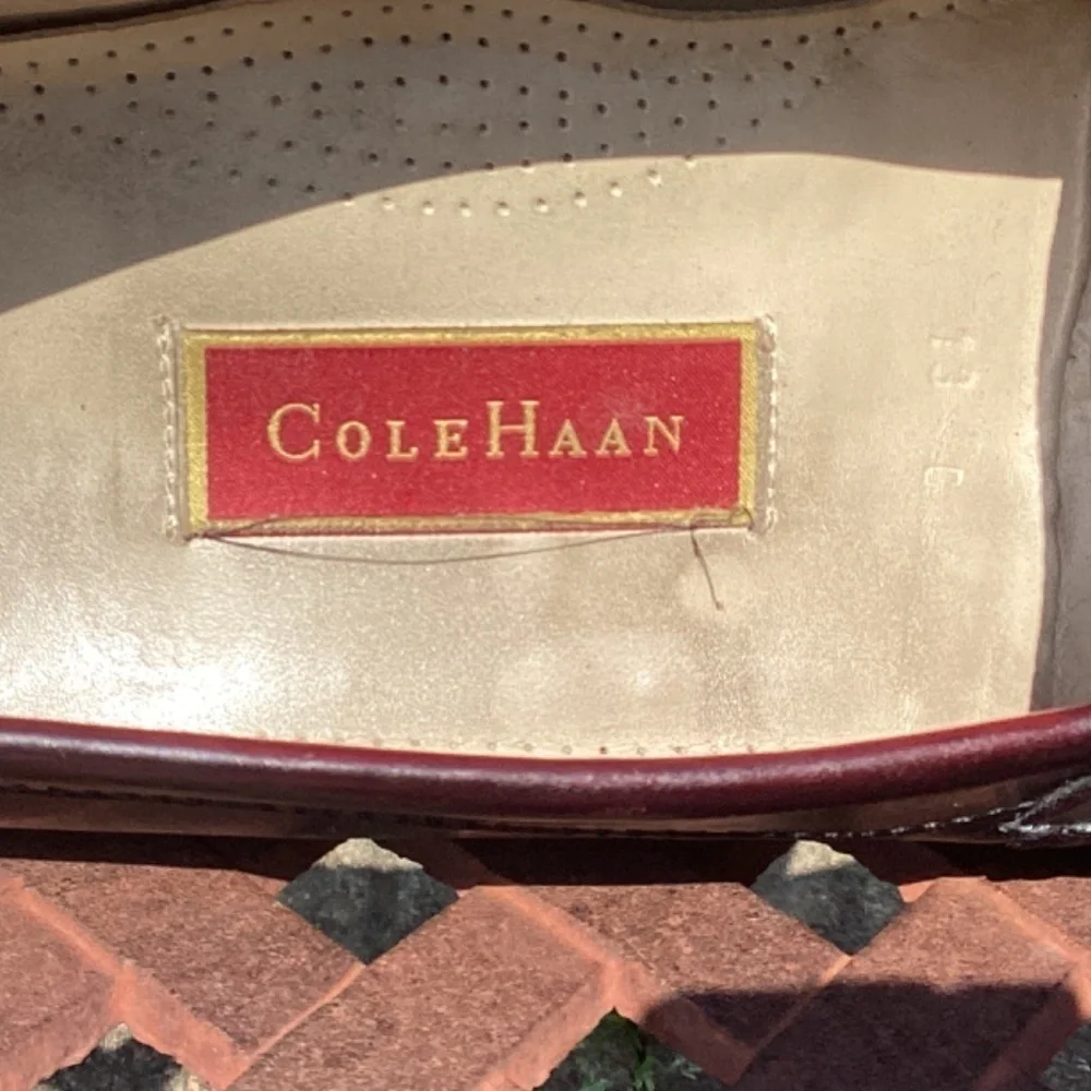 Cole Haan Mahogany Brown Leather Tassel Loafers